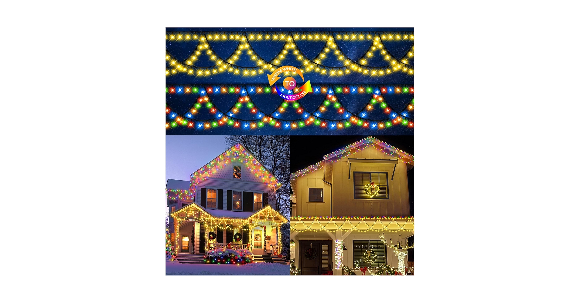 out       Natural  Xmas✩⡱灯りのともるキリカブhouse KAZOKU Christmas Light Outdoor 380LED 40FT Waterproof Fairy